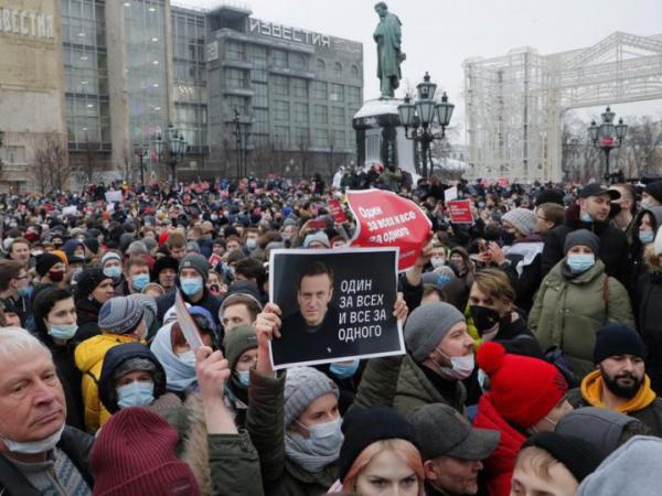 Demonstrasi di Rusia Terkait Penangkapan Alexey Navalny